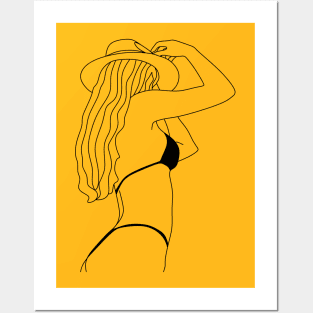 A woman in a swimsuit. Posters and Art